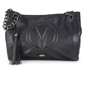 Valentino by Mario Valentino Verra Logo Leather Shoulder Bag